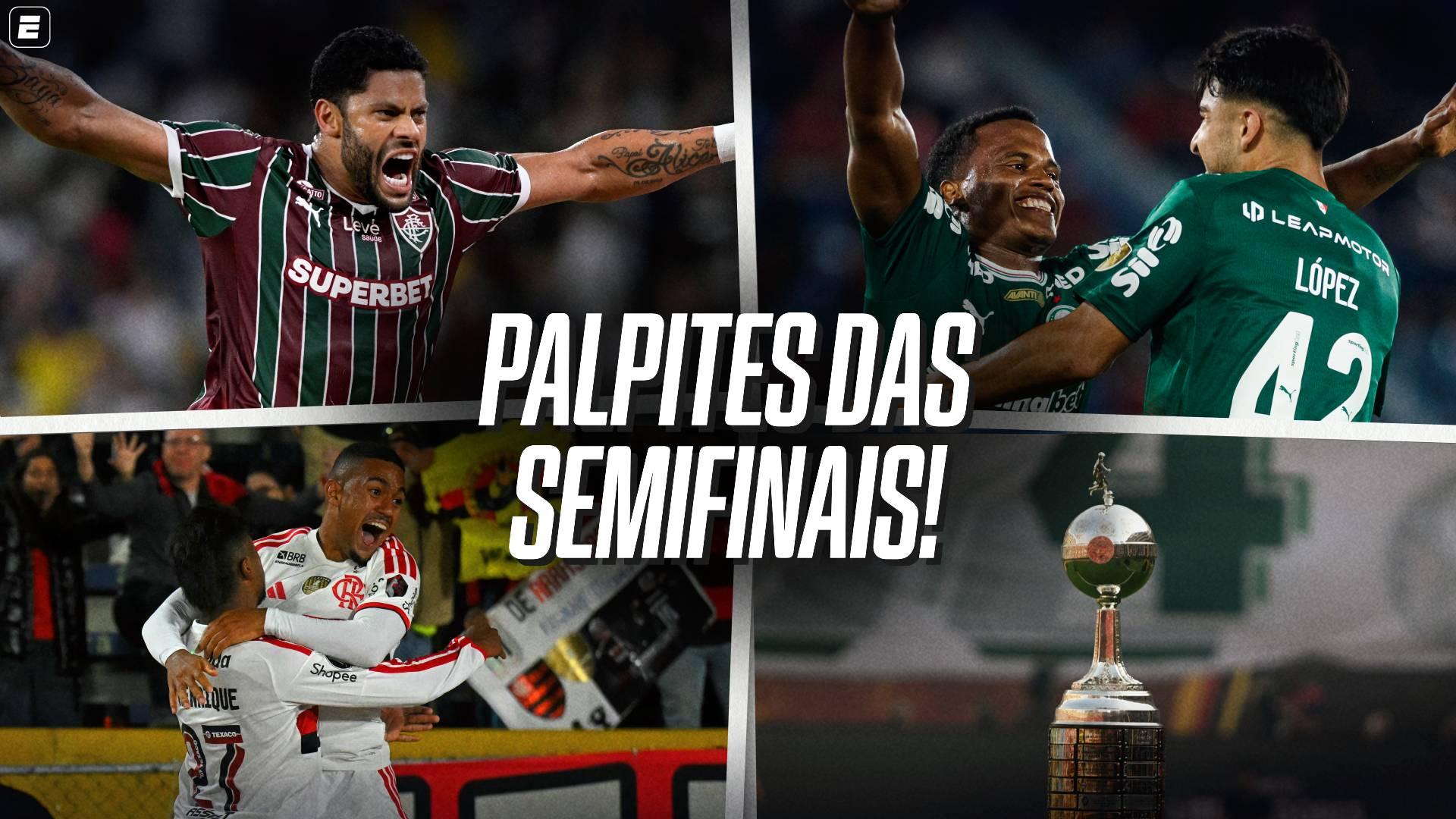 Fluminense sai na frente do Palmeiras no Maracanã? Flamengo começa bem contra o Estudiantes? O palpitômetro das semifinais da Libertadores