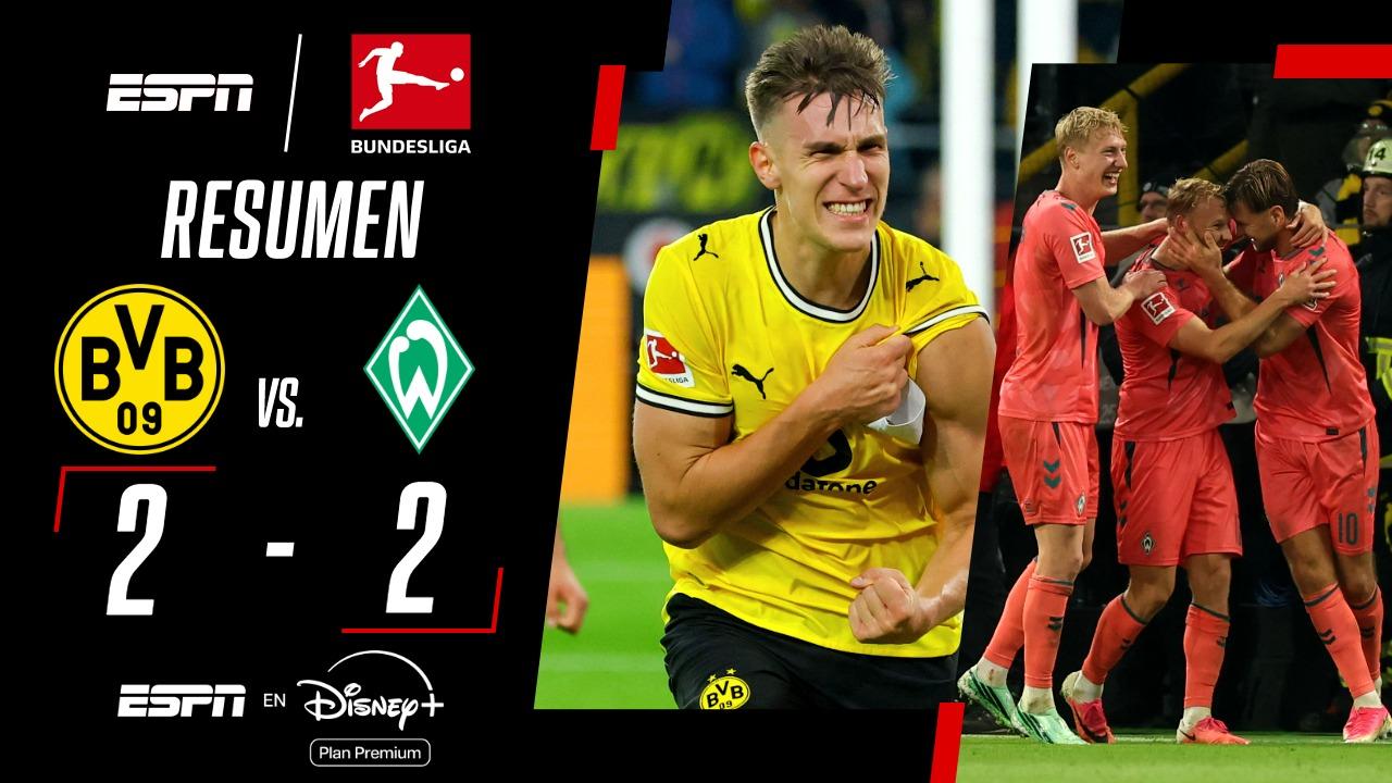 Final a puro gol: Borussia Dortmund y Werder Bremen empataron 2 a 2