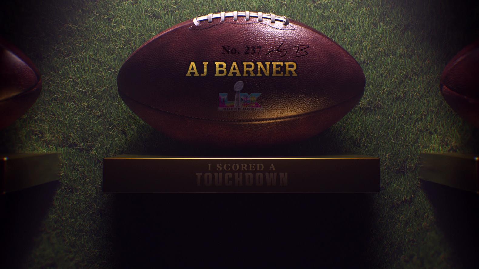 AJ Barner's 'I scored a Touchdown' story: SB LX
