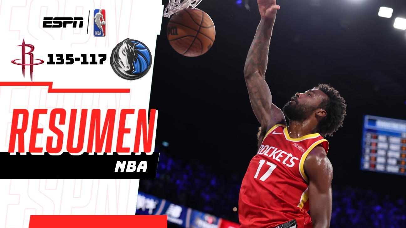 ¡Los Rockets se imponen 135-117 a los Mavericks en la pretemporada!