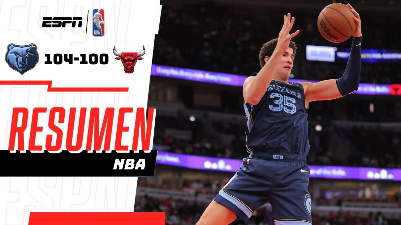 Grizzlies superan 104-100 a Bulls con Karim Lopez en acción