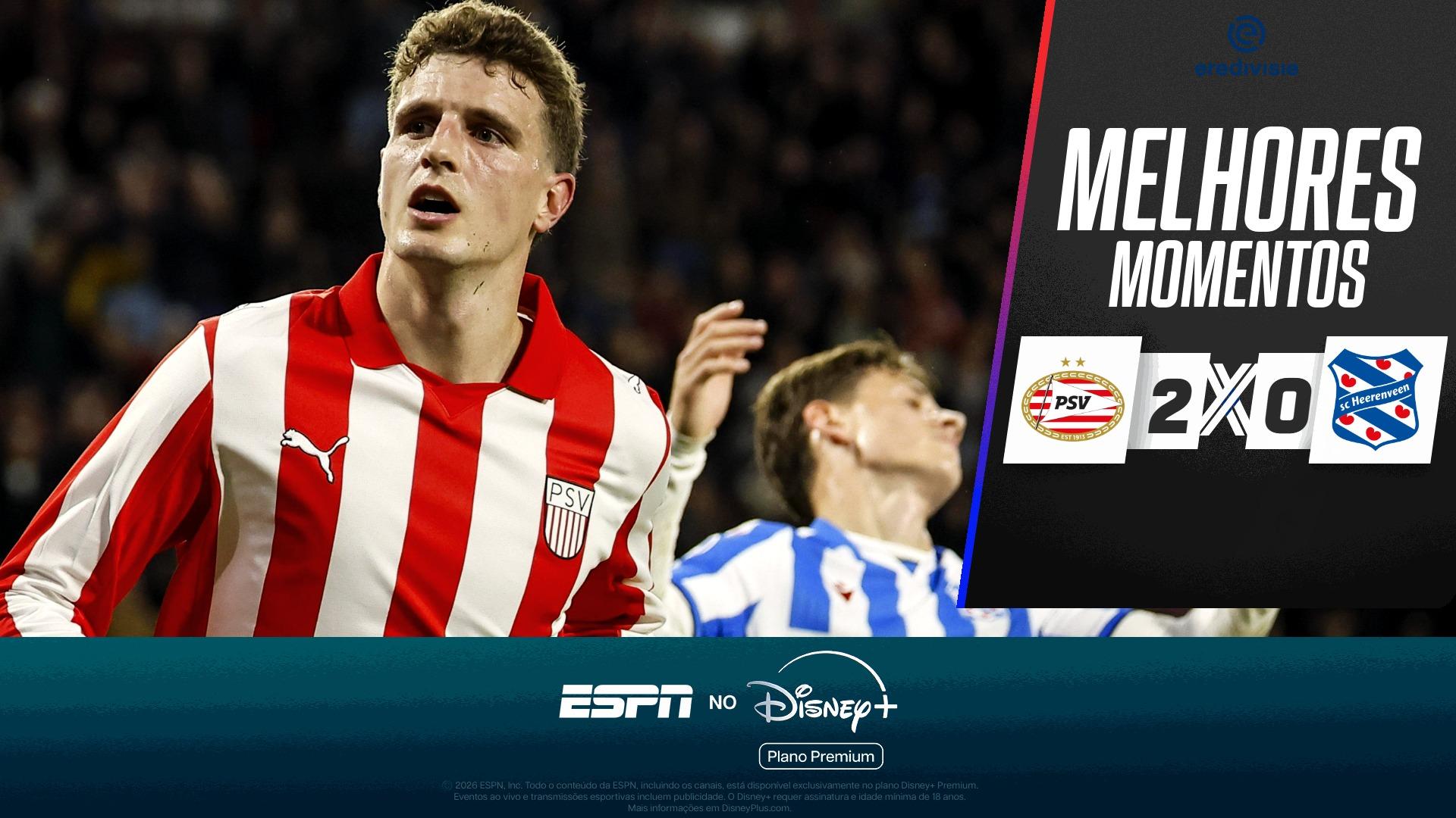 PSV 2 x 0 Heerenveen no Campeonato Holandês: VEJA os melhores momentos