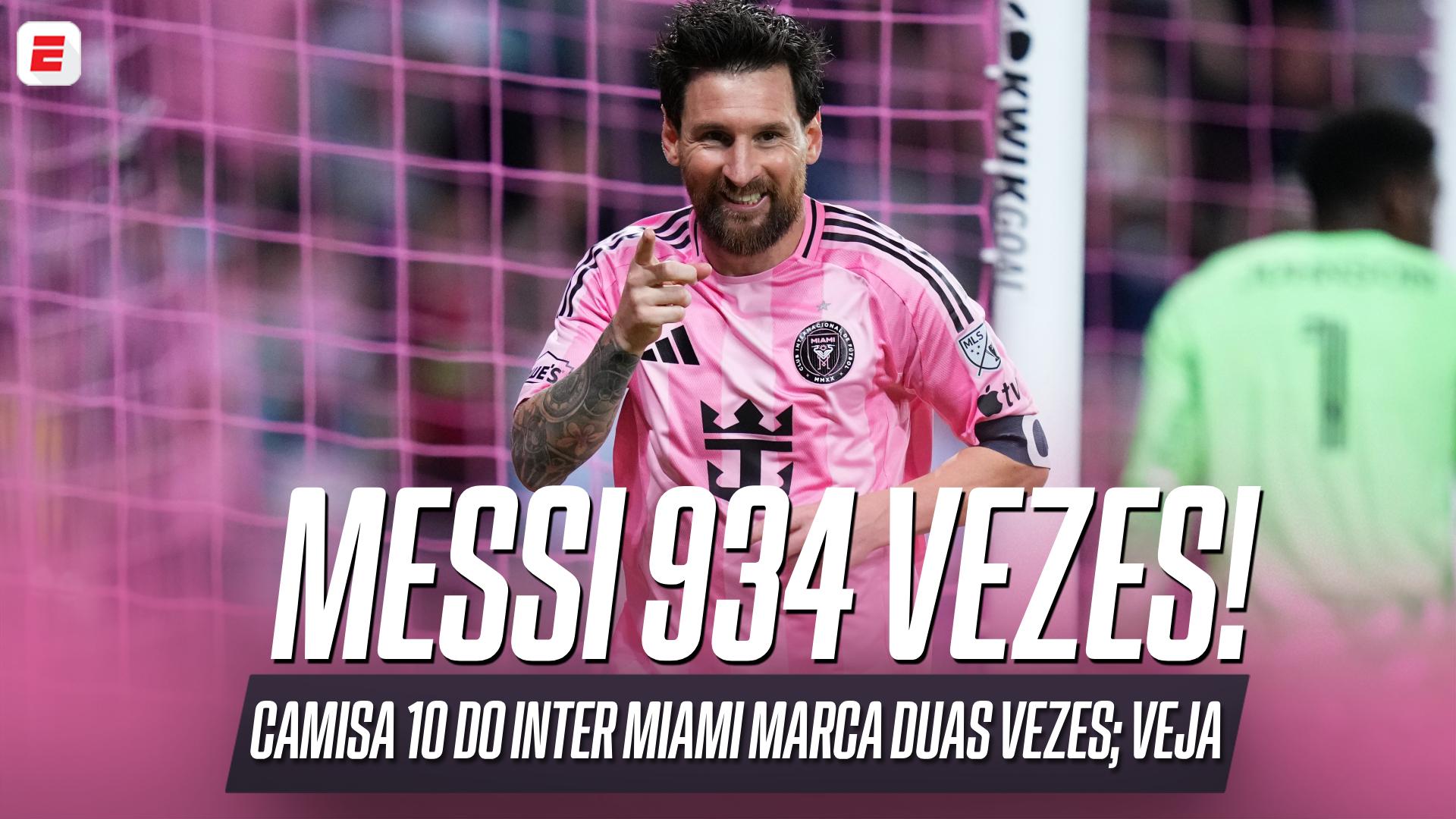 IMPARÁVEL! Messi faz dois gols na vitória do Inter Miami; VEJA
