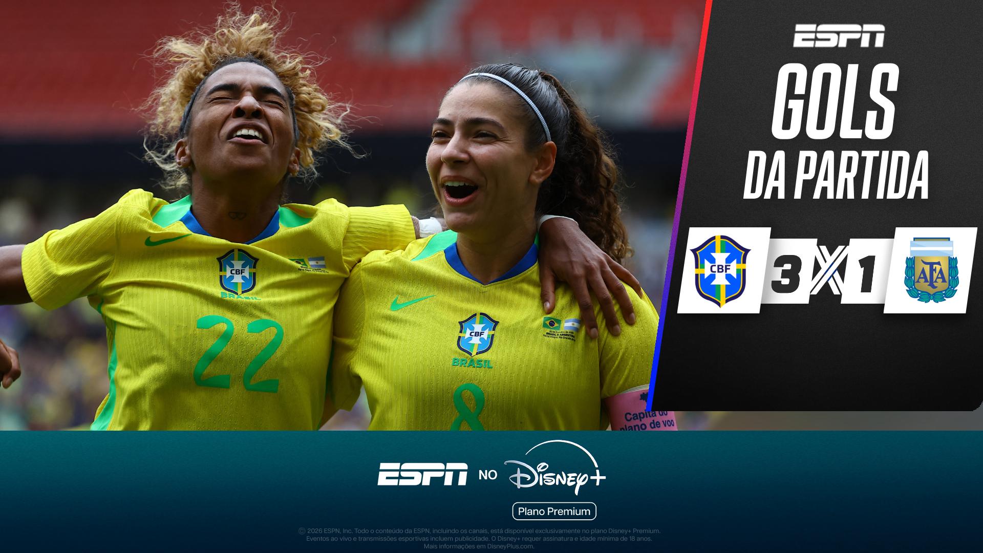 Com golaço de bicicleta, Seleção Brasileira feminina destrói Argentina em amistoso no Beira-Rio; VEJA gols
