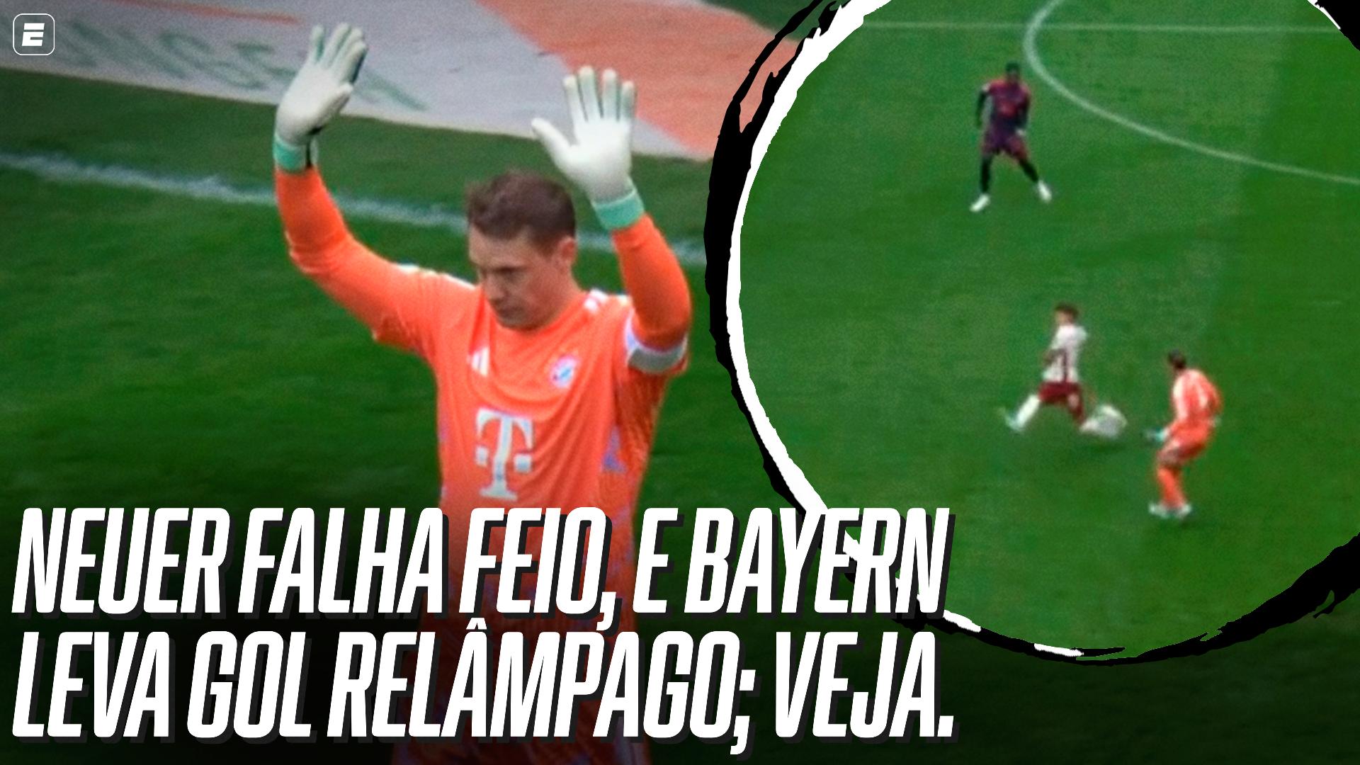 Neuer falha feio, e Bayern leva gol mais rápido da história da Bundesliga; VEJA