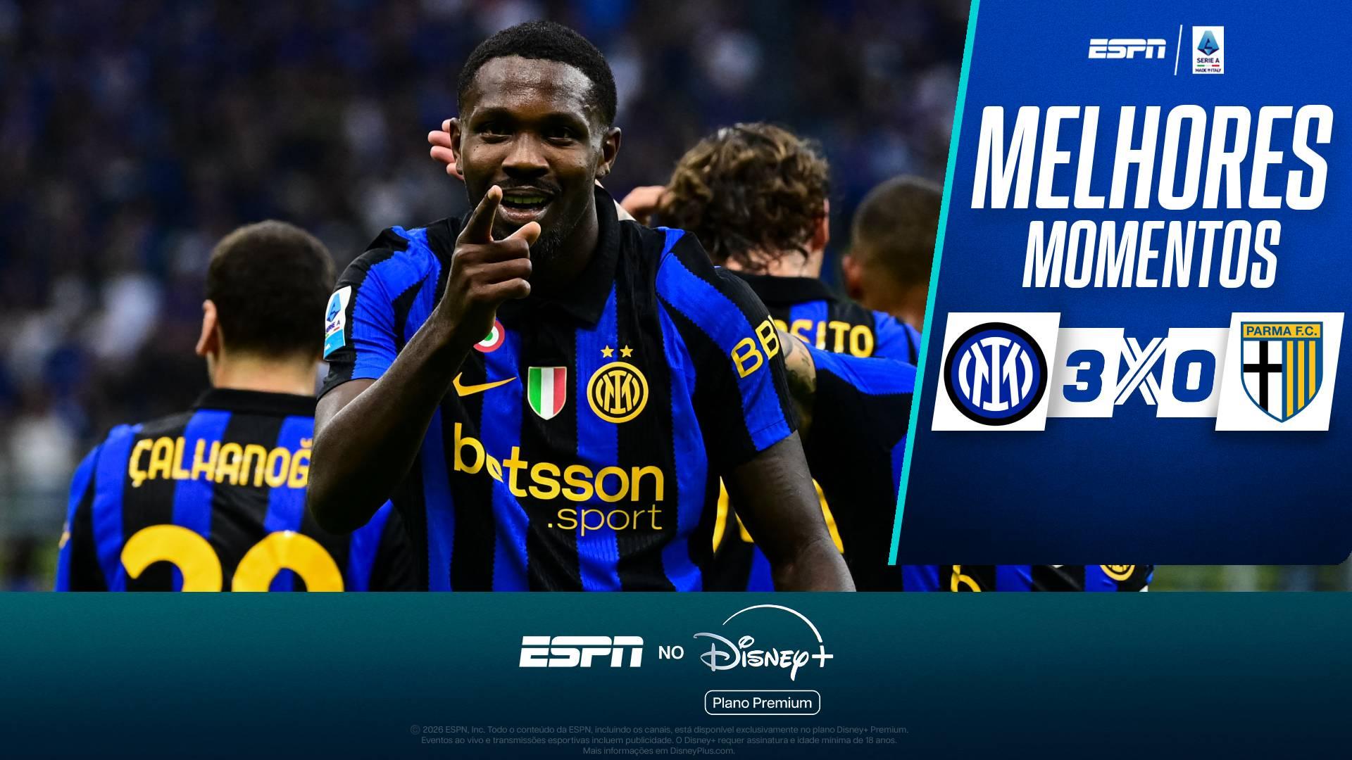 Inter de Milão vence Parma e vai à liderança do Campeonato Italiano; melhores momentos