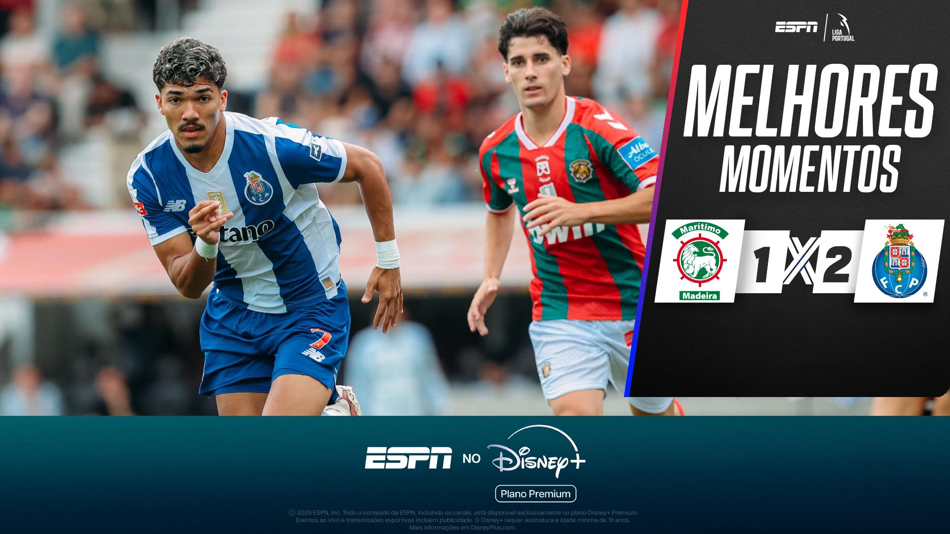 Porto vence Marítimo de virada, mas perde William Gomes por lesão; VEJA os melhores momentos