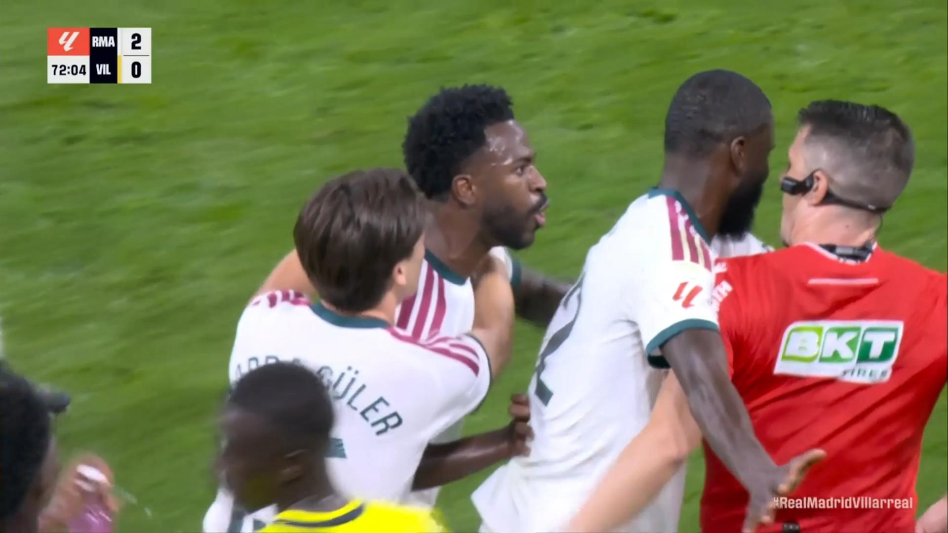 ¡Un gol que no valió, roja y furia de Vinicius ante Villarreal!