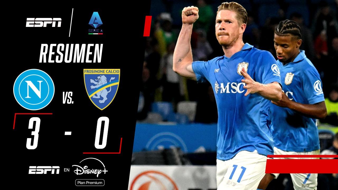 Napoli derrotó al Frosinone y estiró su buen momento en la Serie A