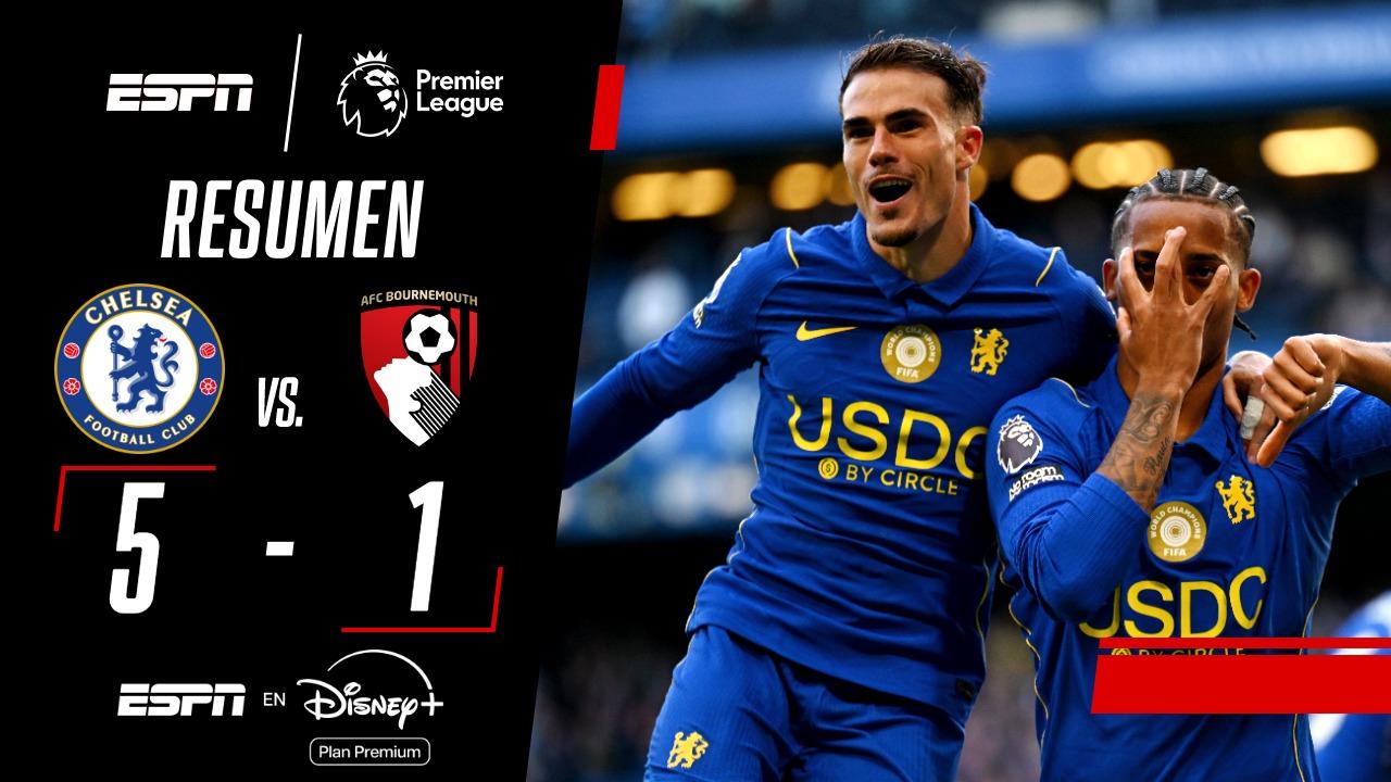 Baile absoluto de Chelsea, que goleó 5-1 a Bournemouth
