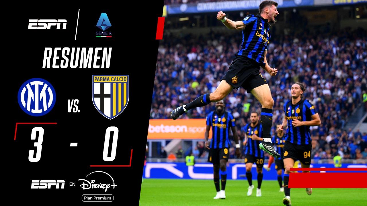 Inter goleó a Parma y sigue liderando la Serie A