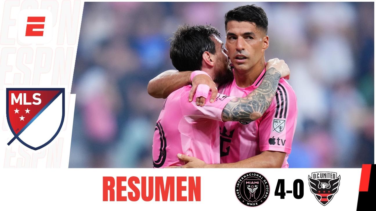 Inter Miami goleó 4-0 a D.C. United con una exhibición de Messi y Suárez