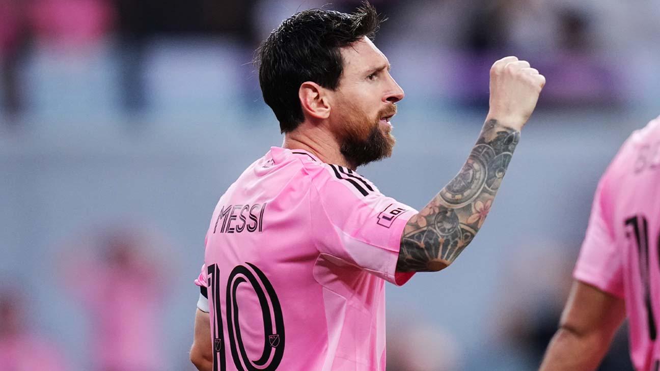 ¡Messi, siempre Messi! Centro de Suárez y festejo de la Pulga ante DC United!
