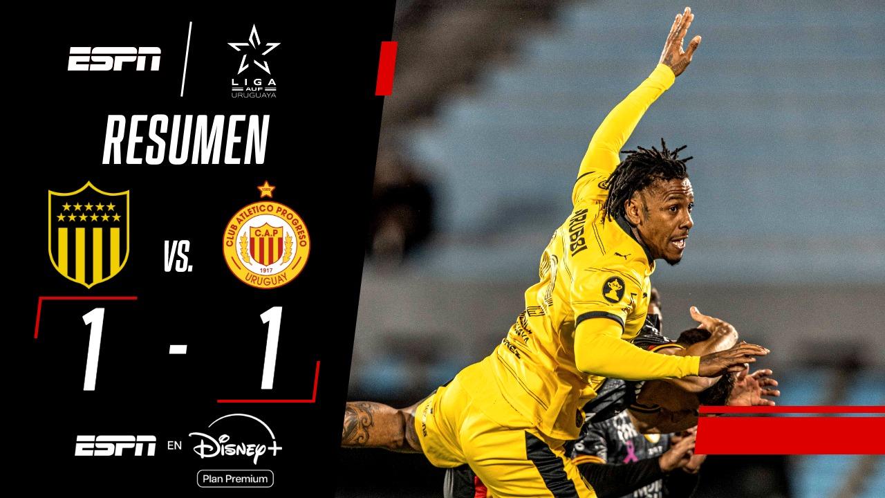¡Abel Hernández reaccionó en la última y Peñarol rescató un puntazo ante Progreso!