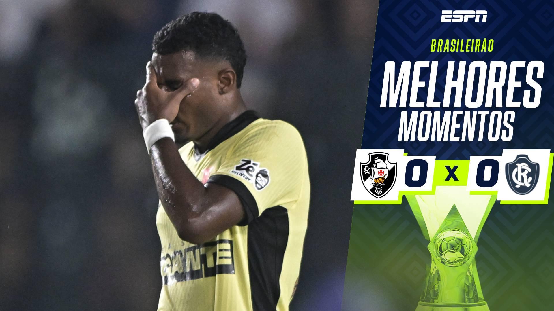 Vasco e Remo empatam em 0 a 0 pelo Brasileirão; VEJA os melhores momentos