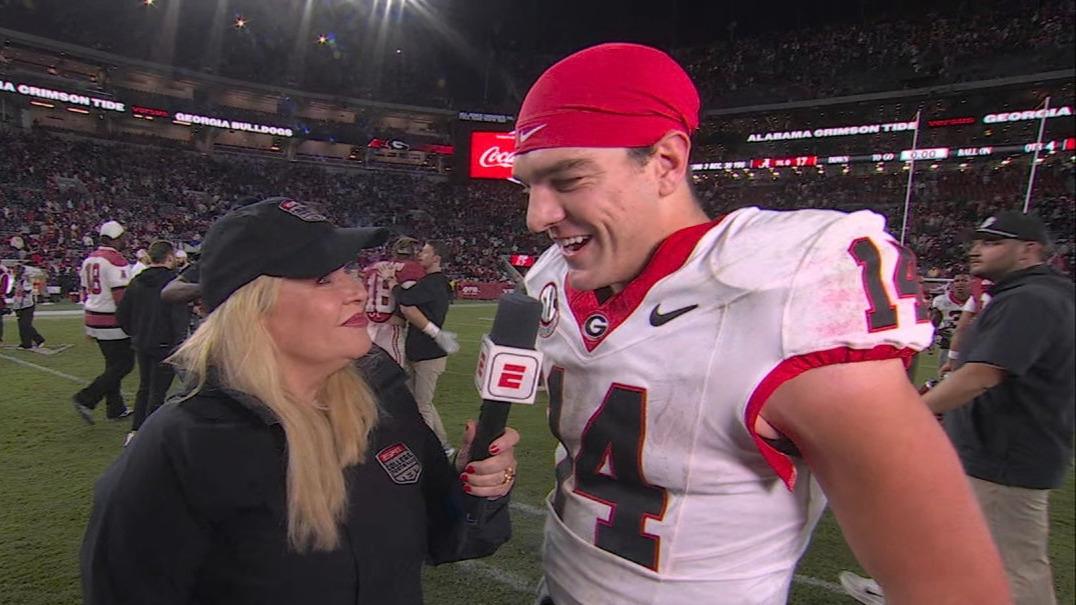 UGA's Gunner Stockton soaks in the moment after gritty win vs Bama