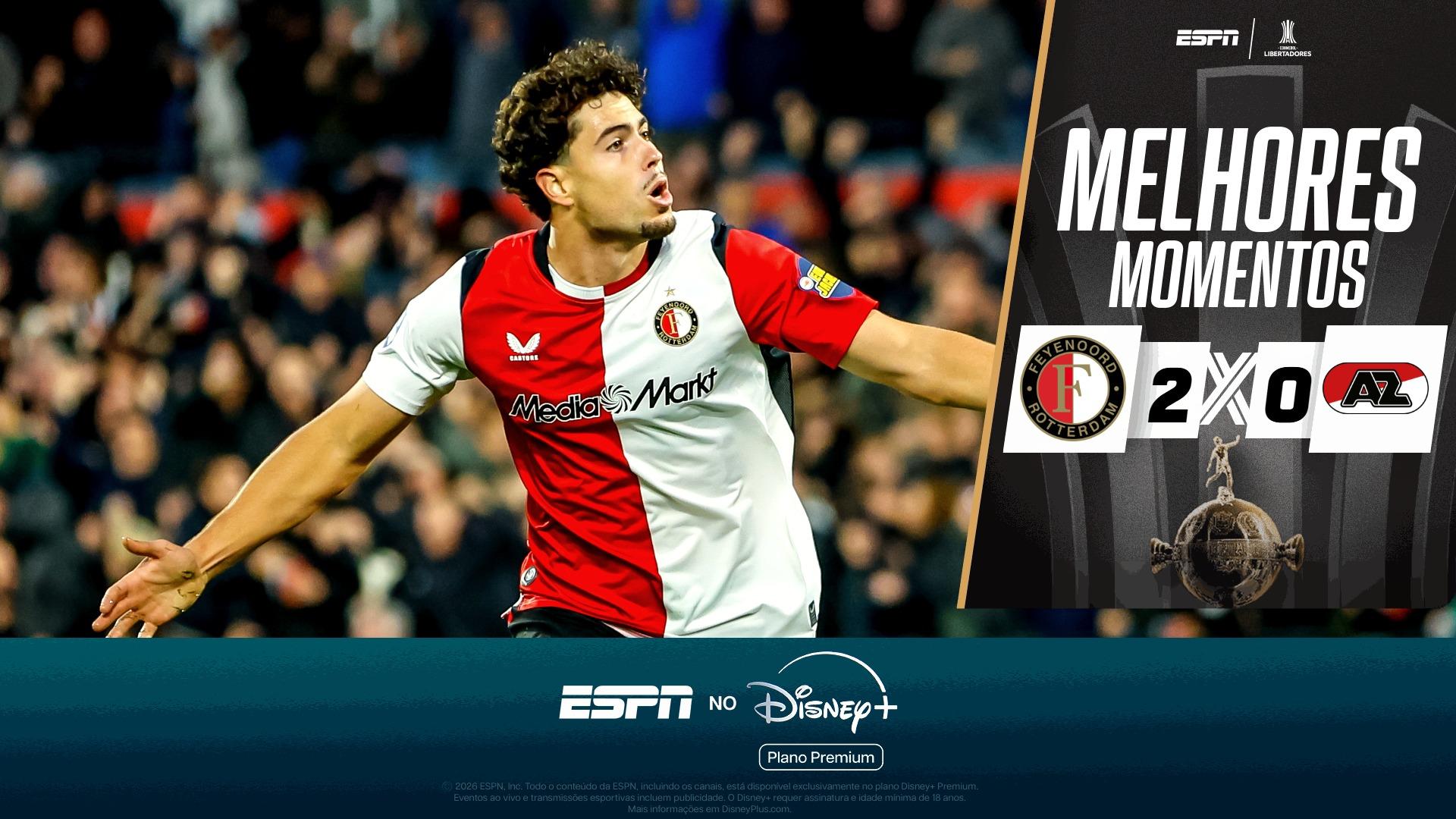 Feyenoord 2 x 0 AZ Alkmaar no Campeonato Holandês: VEJA os melhores momentos