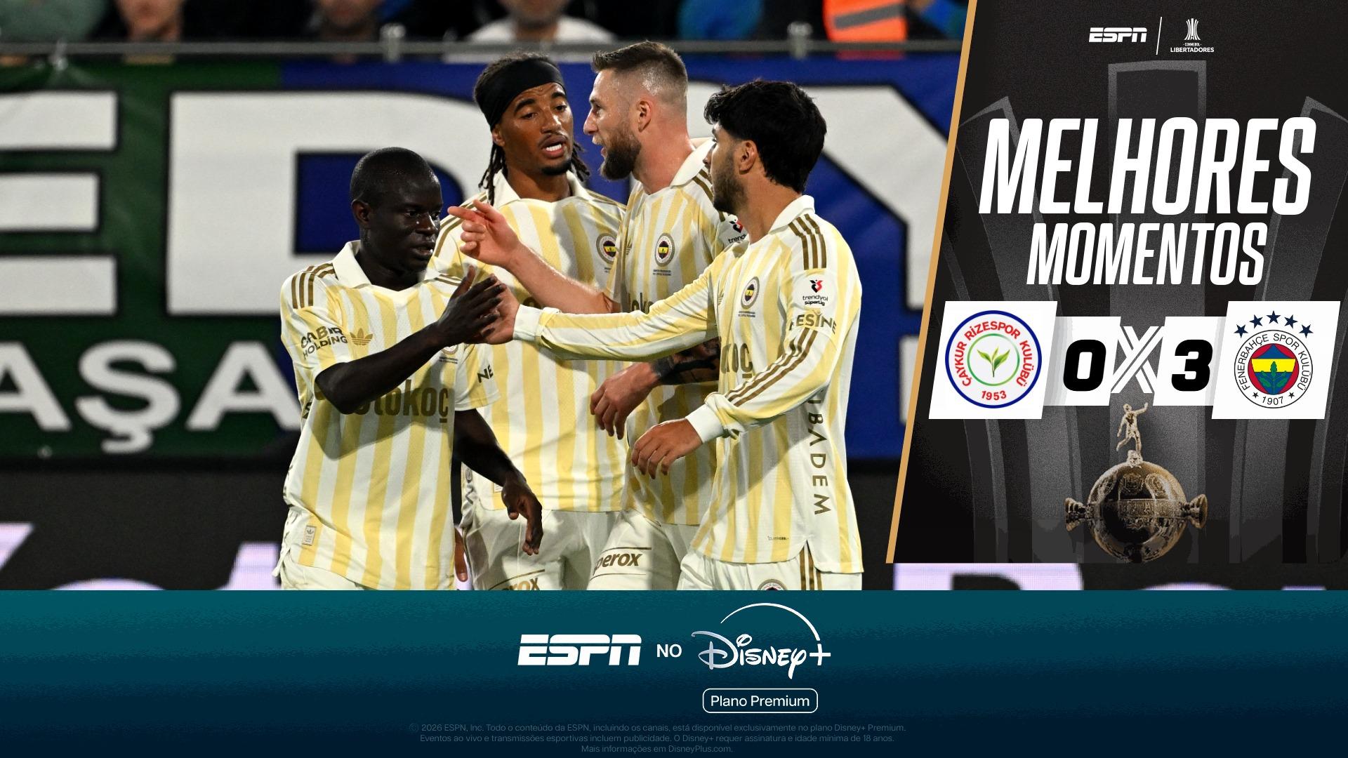Rizespor 0 x 3 Fenerbahce no Campeonato Turco: VEJA os melhores momentos