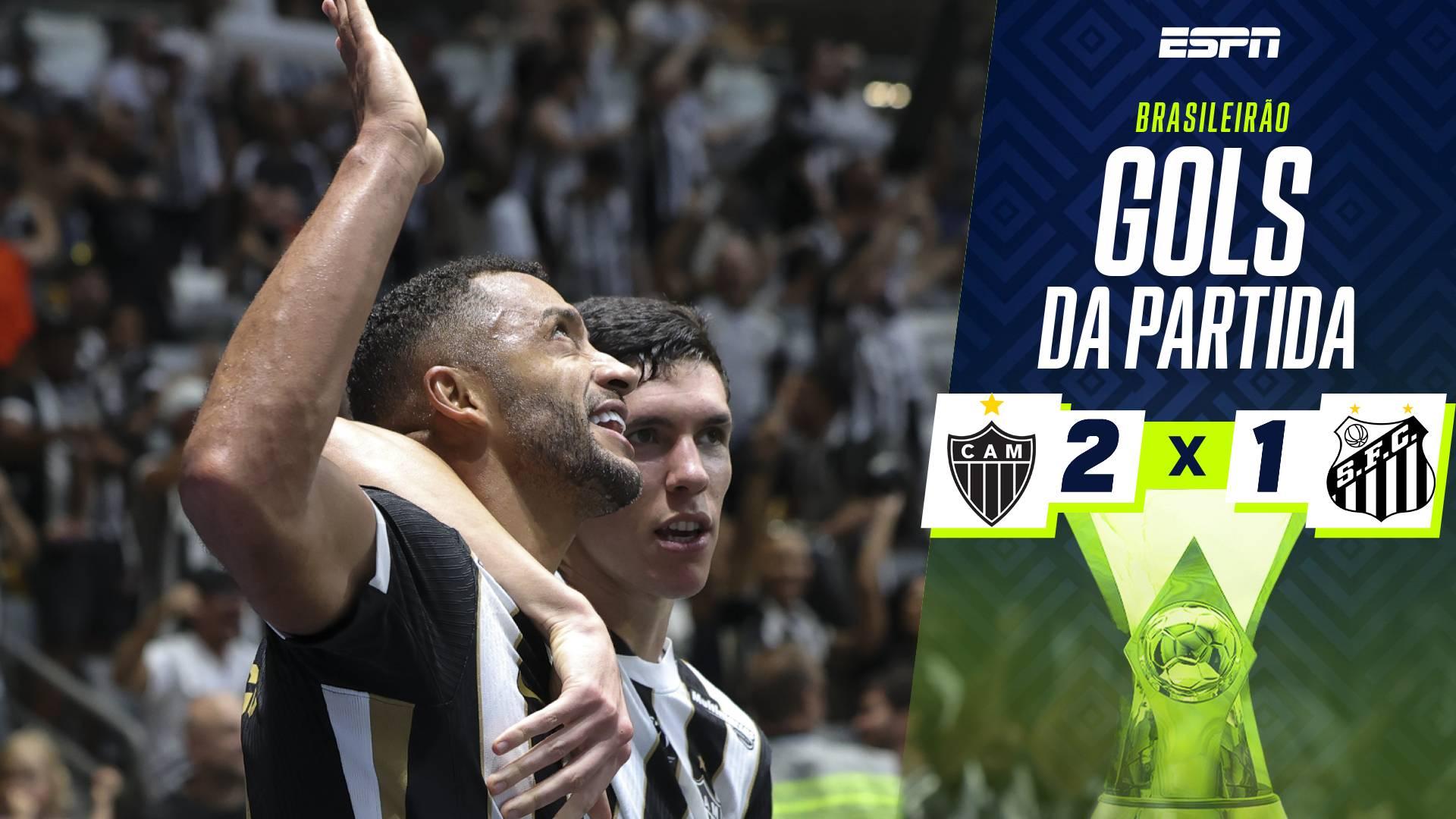 Gabigol marca no fim e provoca, mas Galo busca virada heróica nos acréscimos contra o Santos; VEJA os gols