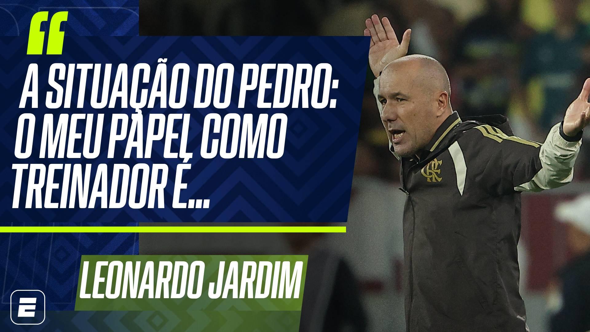 Jardim abre o jogo sobre má fase de Pedro no Flamengo, crava rápida melhora e diz:  'Se eu o tirar, quem vai ser xingado será eu'