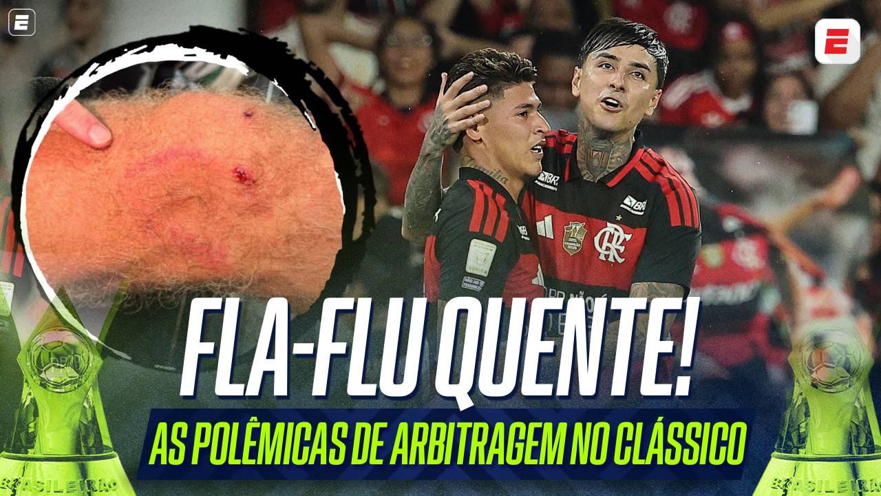 Pisão de Pulgar no joelho e suposto pênalti de Alex Sandro: VEJA os lances polêmicos do Fla-Flu que irritaram o Tricolor