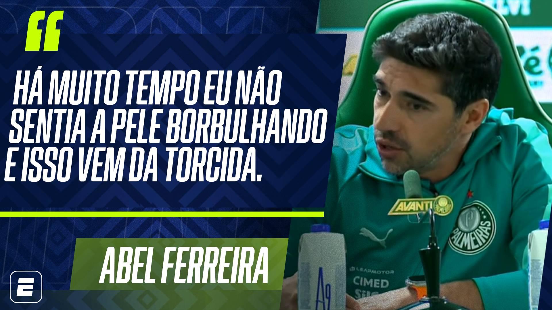 Abel diz que quer sentir a energia do dérbi em todos os jogos e faz pedido à torcida do Palmeiras
