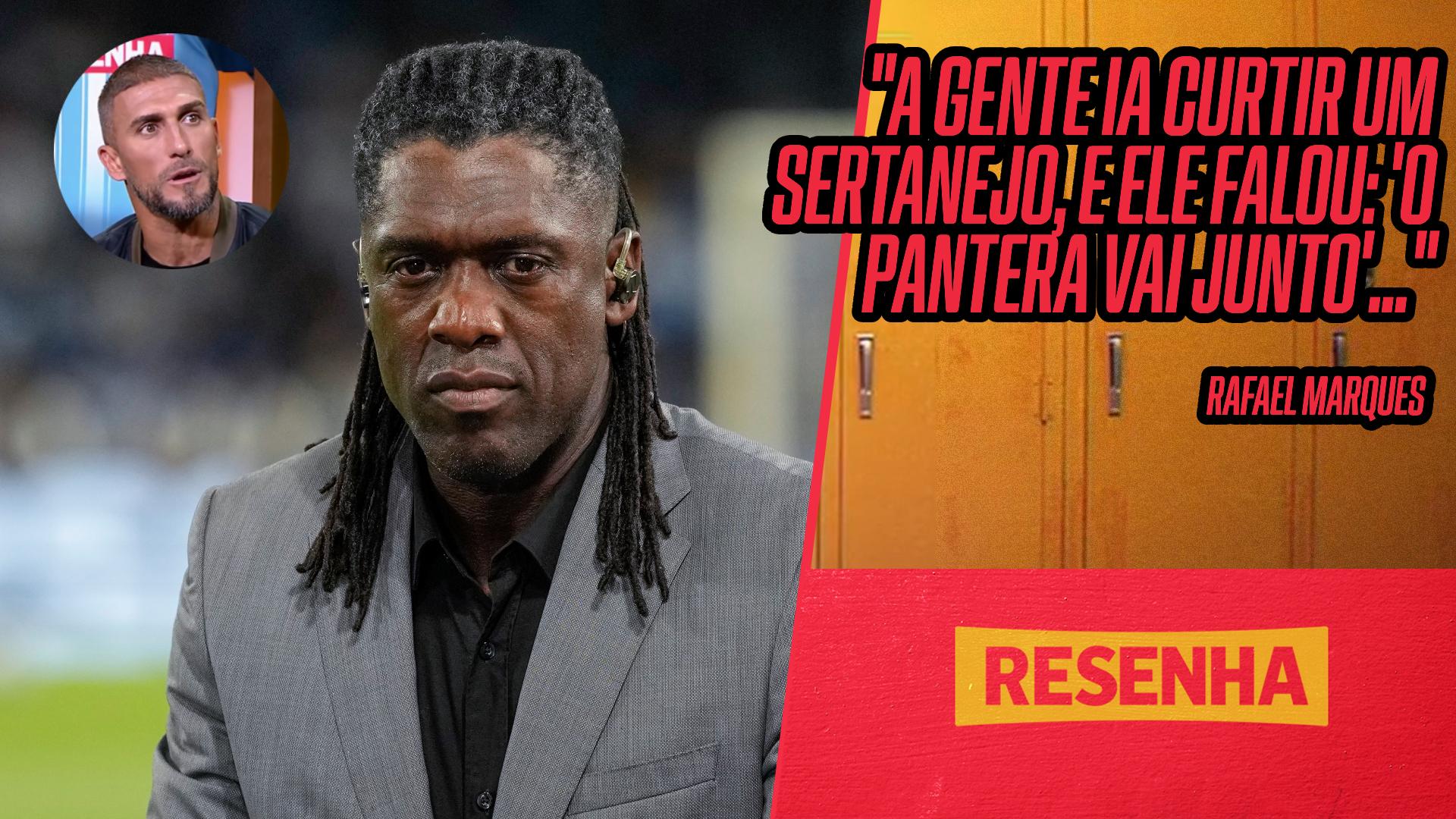Em participação no Resenha, Rafael Marques relembrou convivência com Seedorf no Botafogo e 'noitada' com o meio-campista; VEJA