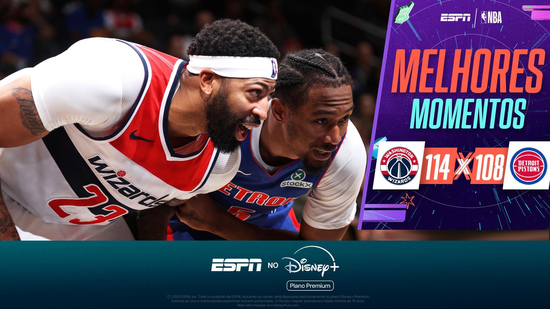 Em jogo de confusões e expulsões, Wizards vence Pistons na prorrogação; VEJA melhores momentos