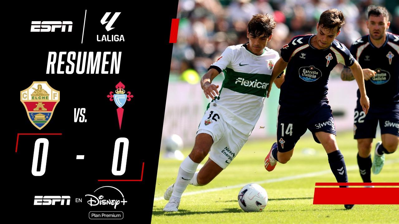 Elche empató ante Celta de Vigo y se complicó en LaLiga