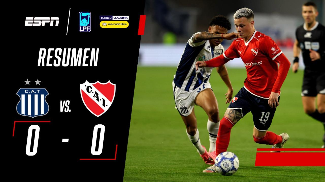 A Independiente le anularon un gol sobre el final y fue 0 a 0 ante Talleres