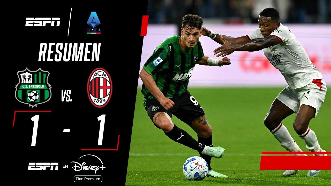 Sassuolo y Milan repartieron puntos en la Serie A