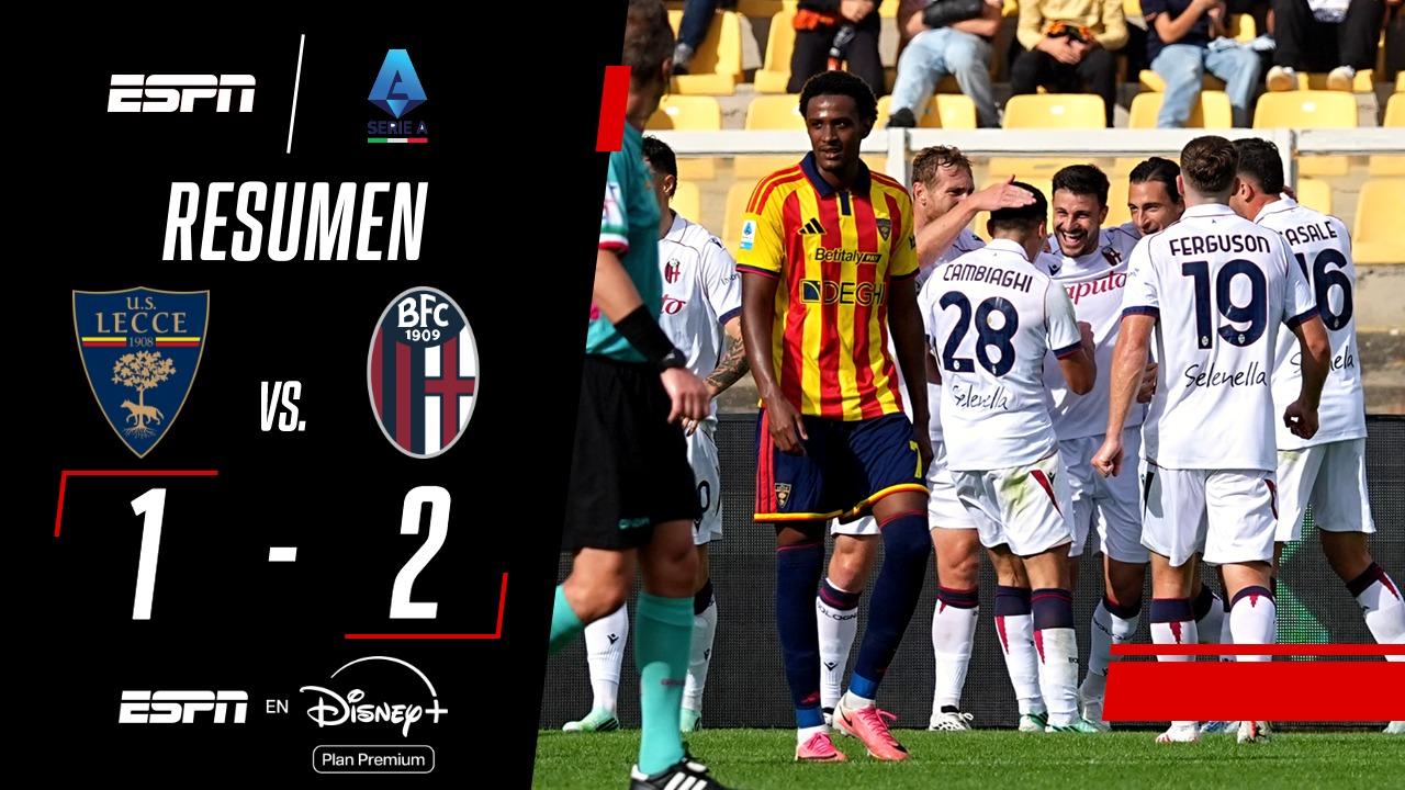 Con un golazo de chilena de Orsolini, Bologna derrotó 2-1 a Lecce