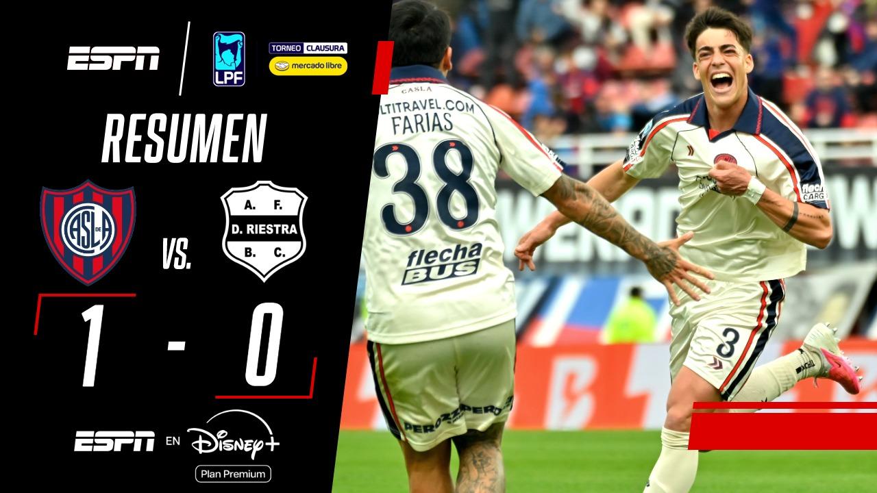 San Lorenzo le ganó a Riestra y cortó la mala racha