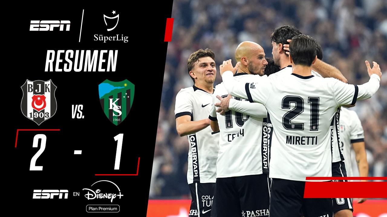 Besiktas le ganó un partidazo a Kocaelispor y quedó a un punto de Galatasaray