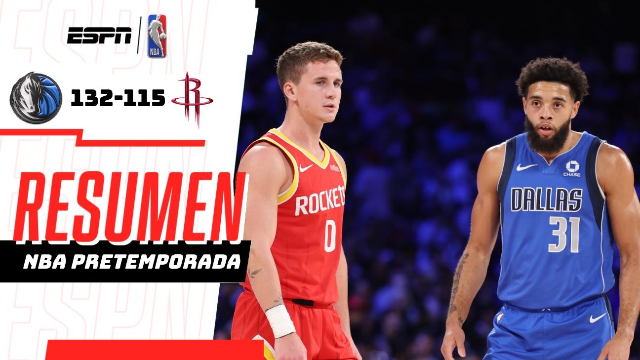Los Mavericks vencen 132-115 a los Rockets en la pretemporada de la NBA