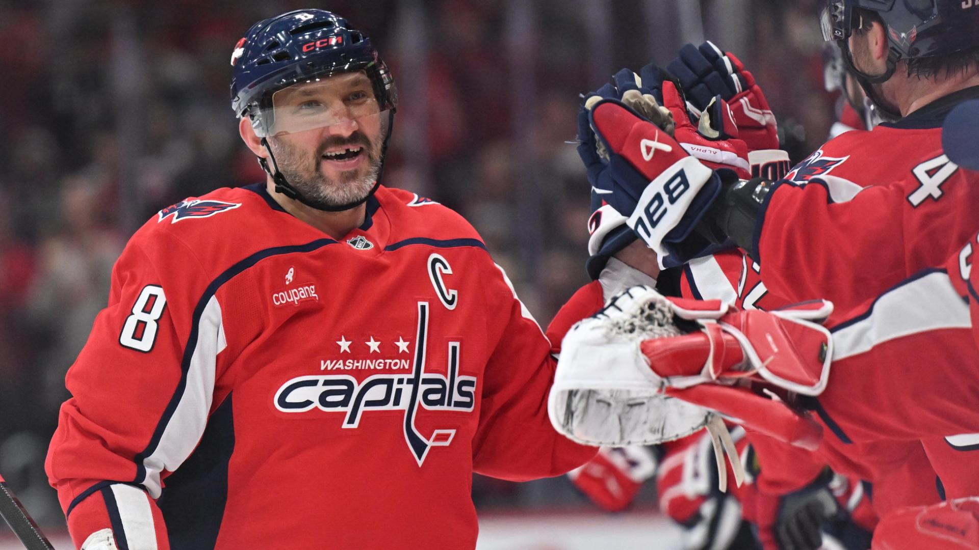 Alex Ovechkin nets his first goal of the season for Capitals — Article image accompanying Kraken overcome Alex Ovechkin's first goal of the season to beat the Capitals 5-3 on WagerUp Sports News.