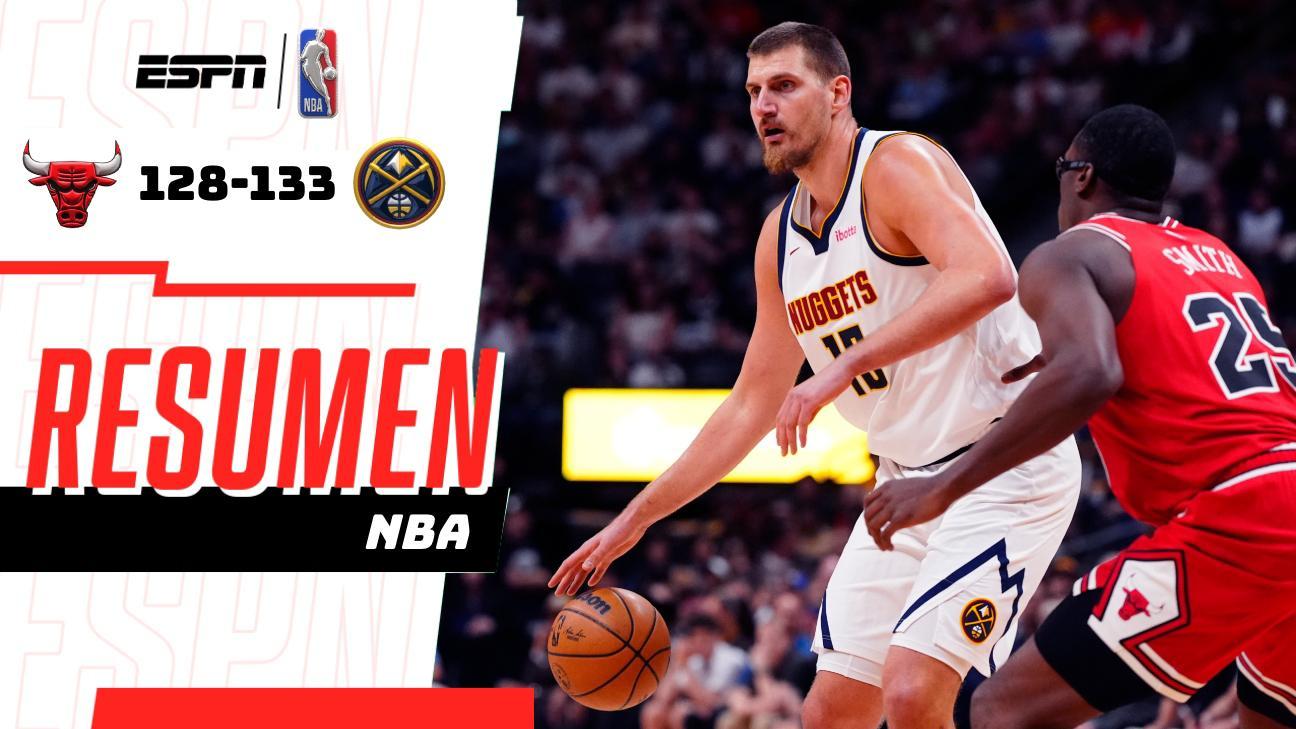 ¡Nikola Jokic consigue un doble-doble y los Nuggets derrotan a los Bulls!