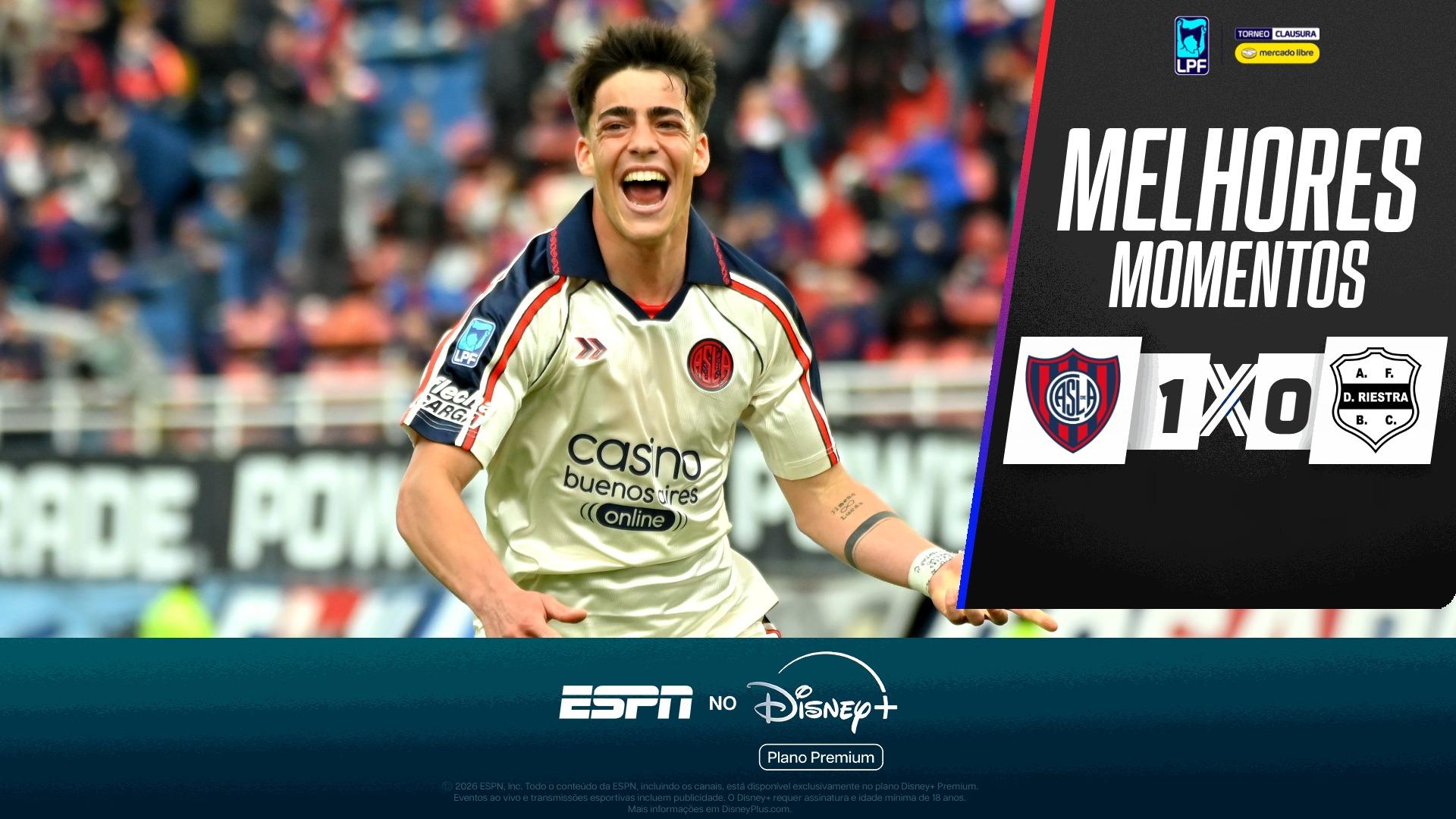 San Lorenzo 1 x 0 Riestra no Campeonato Argentino: VEJA os melhores momentos