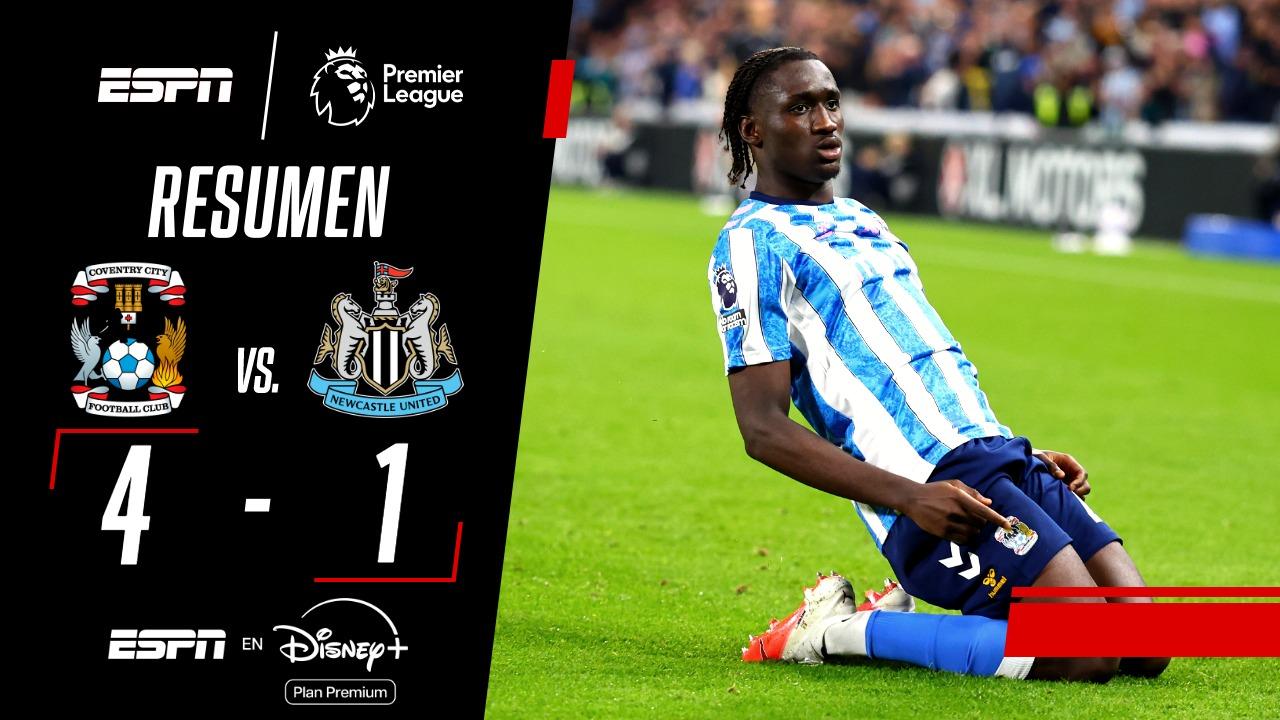 ¡Coventry goleó al Newcastle y sumó en la Premier League!