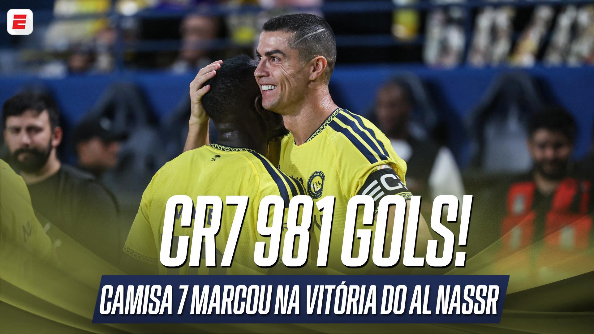 Cristiano Ronaldo marca 981º gol da carreira em vitória do Al Nassr pela Champions League Asiática; VEJA
