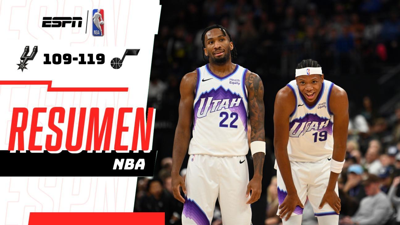 Jazz se lleva el triunfo ante Spurs en duelo de pretemporada