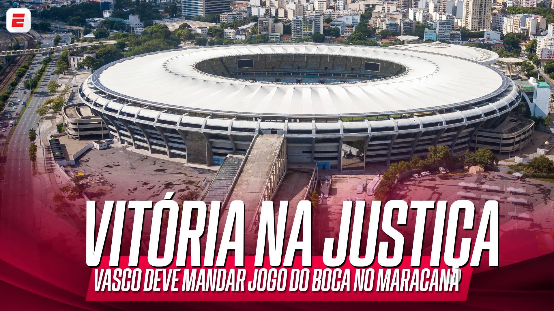 Vasco consegue vitória na justiça 'nos acréscimos' de prazo da Conmebol e deve mandar jogo contra o Boca no Maracanã