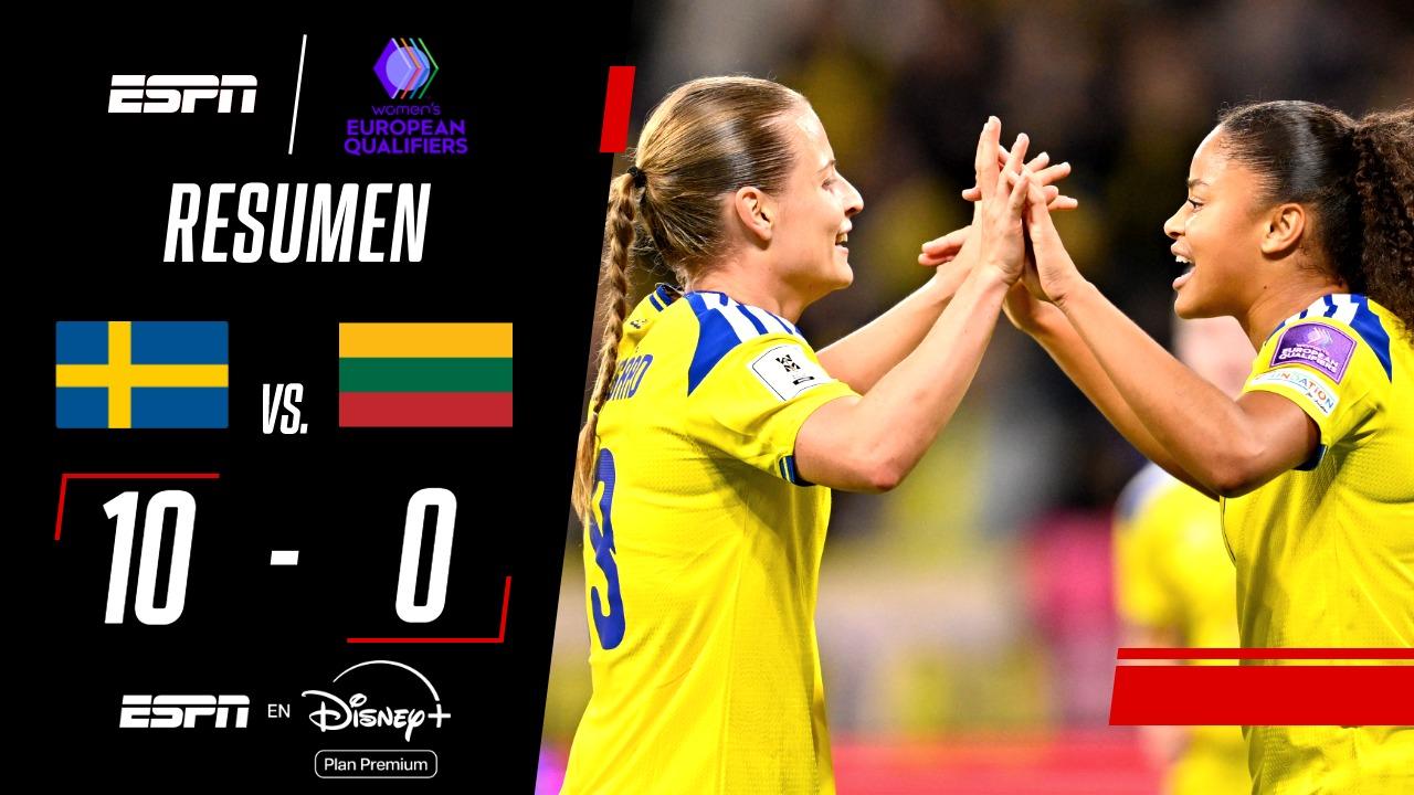 Suecia goleó a Lituania y pasó a la próxima instancia por la Euro Women's European Qualifiers