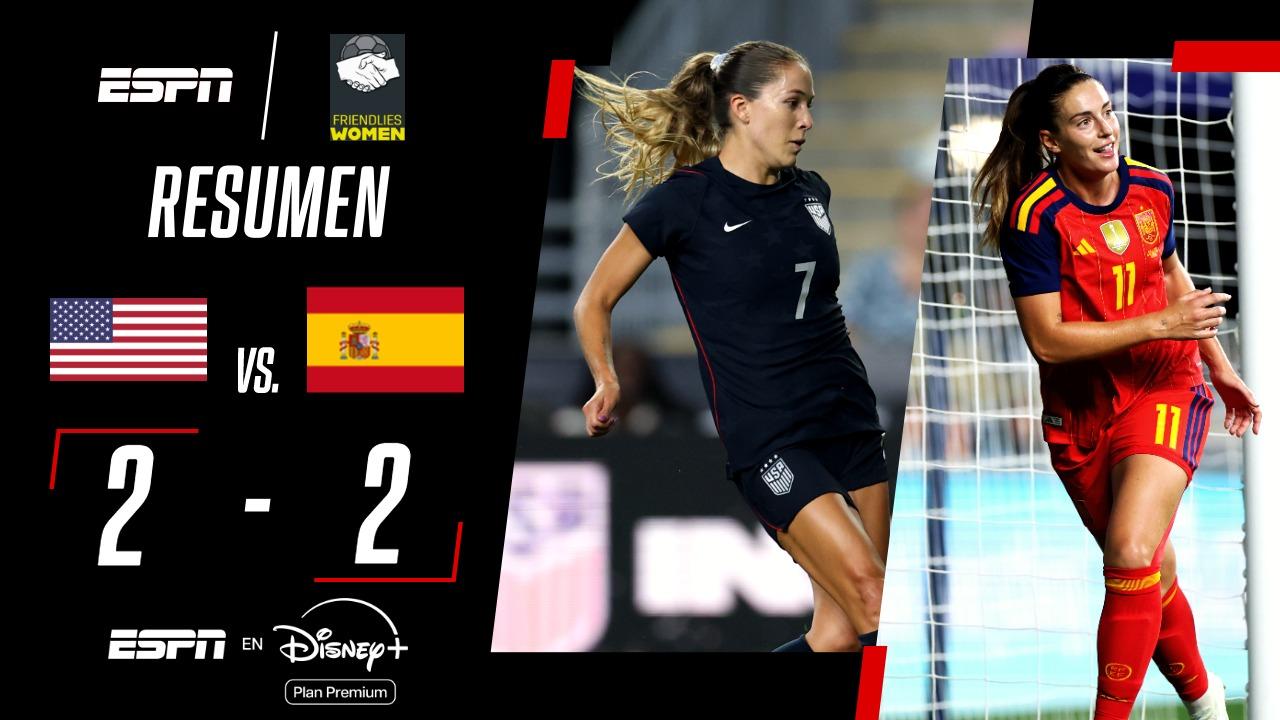 Estados Unidos reaccionó y quedó a mano con España en un Amistoso Femenino