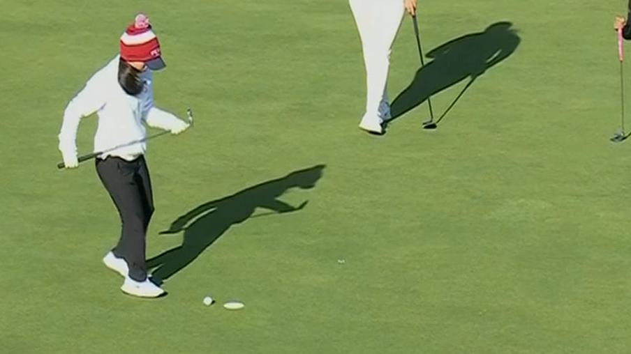 Wind assisted! Penn State's Madeleine Zang takes scenic route for bogey