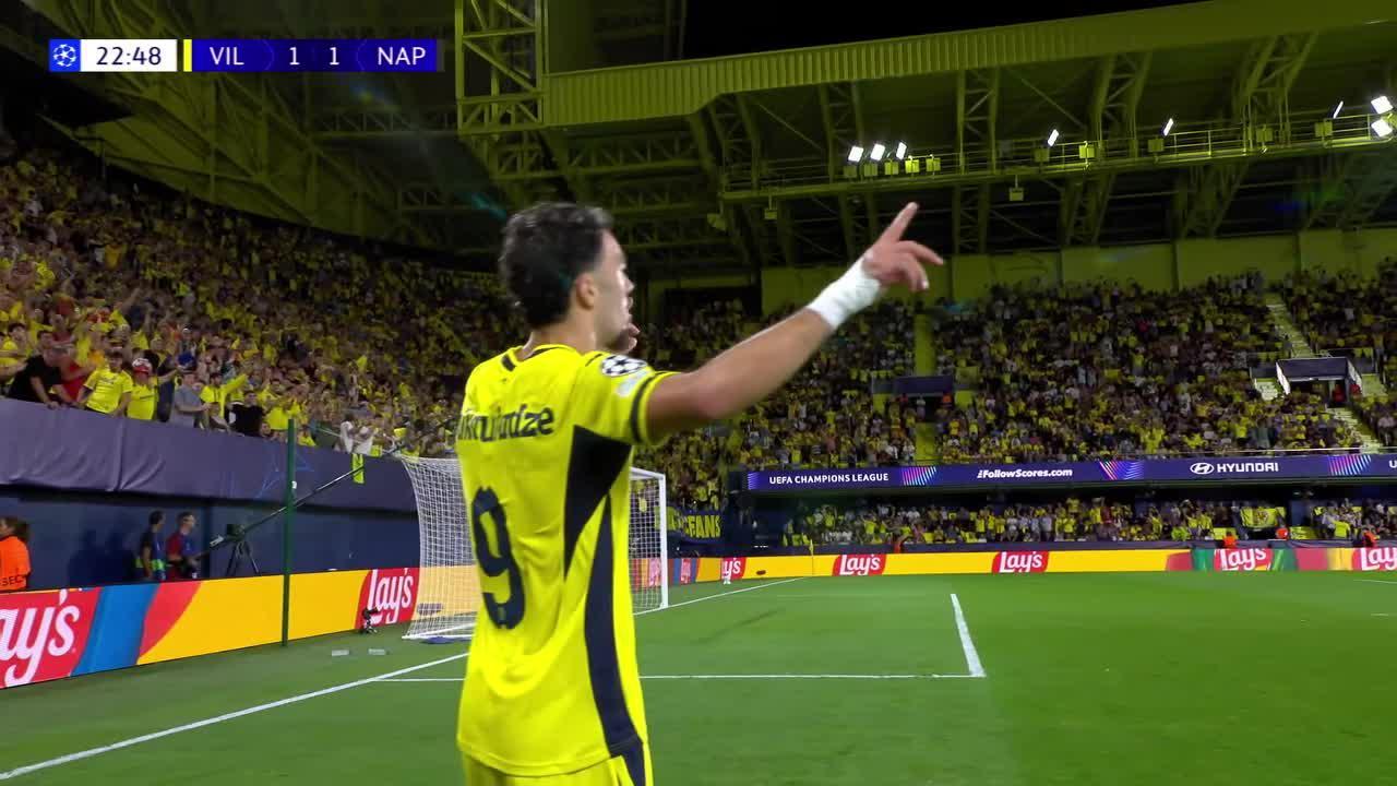 ¡Milinkovic-Savic falló en sus cálculos y Mikautadze firmó el empate de Villarreal!