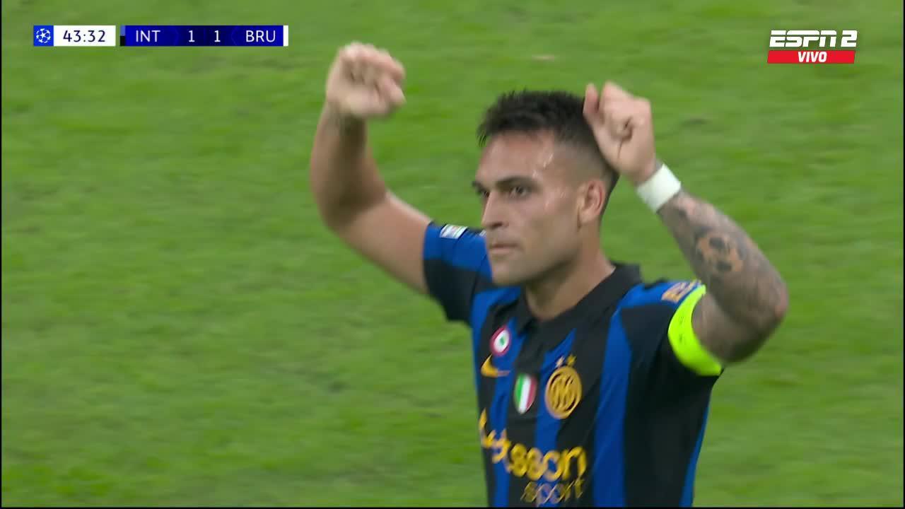 Gran control de Lautaro Martínez para poner el 1-1 para Inter