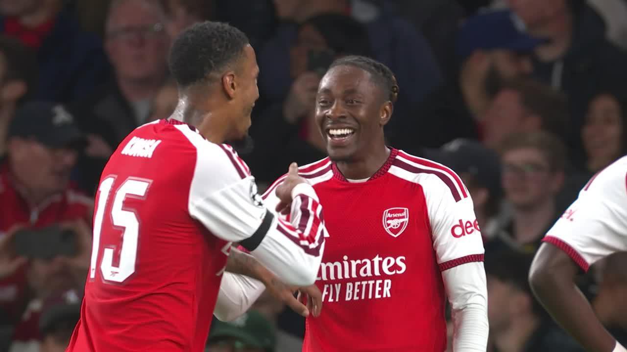 ¡Golazo de Eze para el segundo del Arsenal ante el Lille!
