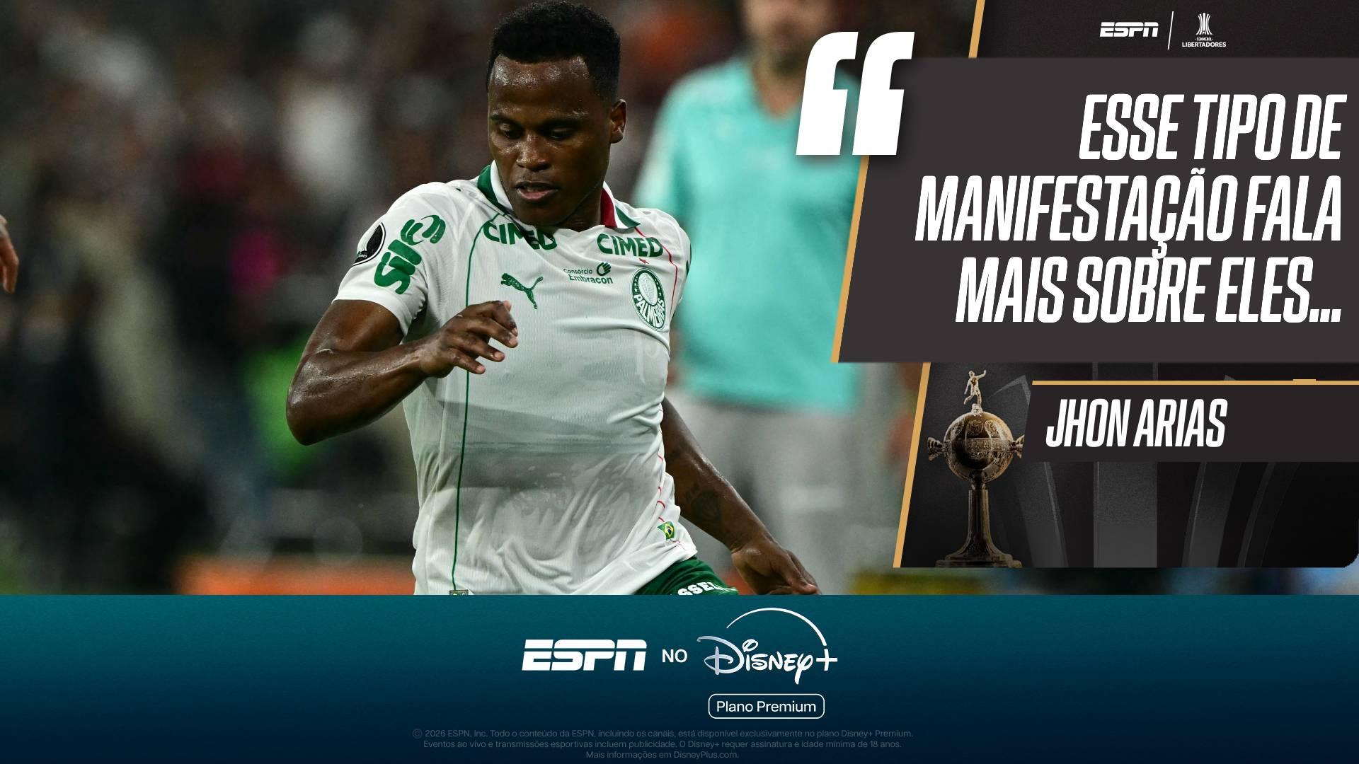 Arias abre o jogo sobre recepção 'hostil' da torcida do Fluminense em vitória do Palmeiras: 'Amnésia'