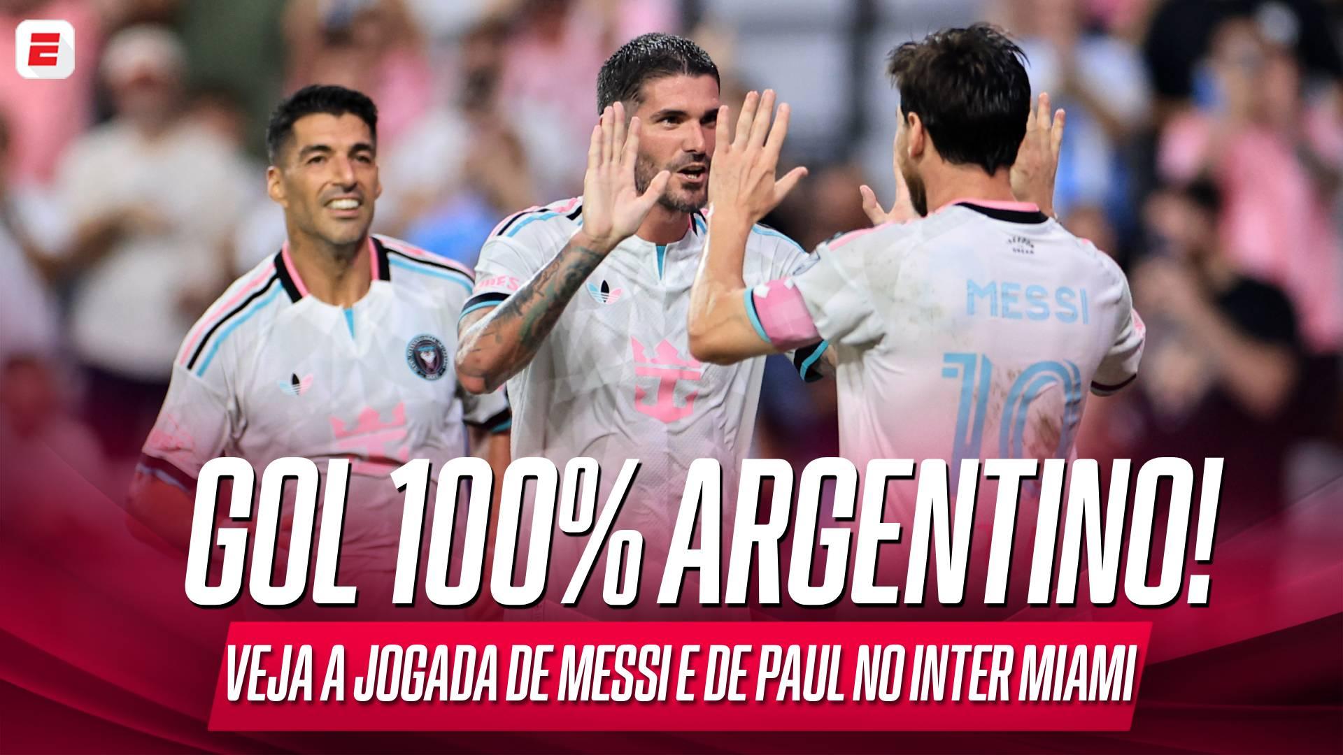 Assistência de Messi, golaço de De Paul! VEJA o lance que decidiu para o Inter Miami na MLS